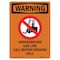 Signmission OSHA Warning Sign, 24" Height, Aluminum, Underground Gas Line, Portrait, 1824-V-13586 OS-WS-A-1824-V-13586 - alternate 1